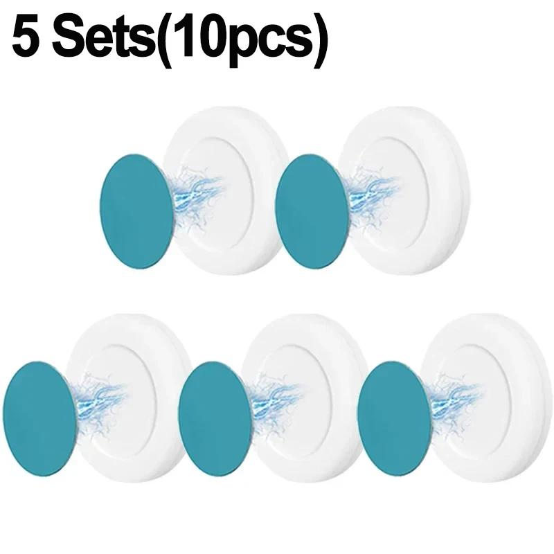 2/24PCS Magnetic Hooks Wall Mount Remote Control Anti-Lost Magnet Holder Round Self Adhesive Strong Hooks Home Storage Organizer