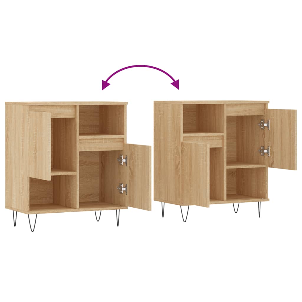 Sideboard in Sonoma Oak Finish 60 x 35 x 70 cm Particleboard