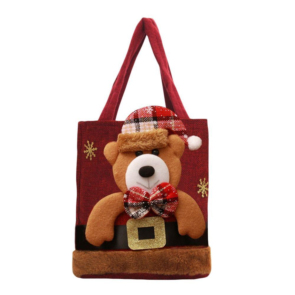 Candy Bag Deer Children s Gift Bag Santa Claus Snowman Christmas Decorations Christmas Tote Bag Bear