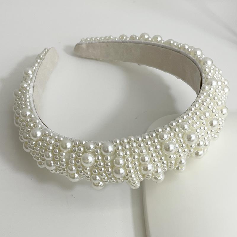 Baroque Vintage Pearl Glass Beads Bow Headband Fashion Hairbands Hair Band Hair Accessories