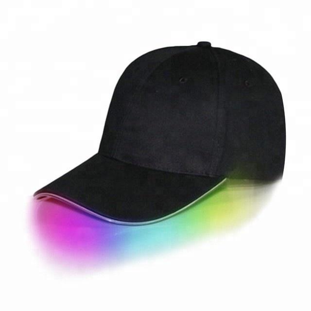 Fashion LED Lighted up Hat Men Women Dance Baseball Hat Luminous Club Night Party Hip-Hop Solid Novelty Chic Decorative Lighting