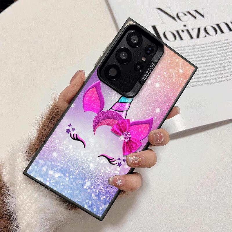 Pink Unicorn Rainbow Shockproof Phone Case for Samsung Galaxy S26 Edge S25 Ultra S24 FE S23 Plus S21 Cover Anti Fall Fundas