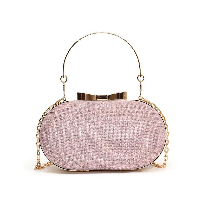 

Senior celebrity small bag women s 2 spring and summer new chain shoulder messenger bag dinner evening dress women s bag рожевий