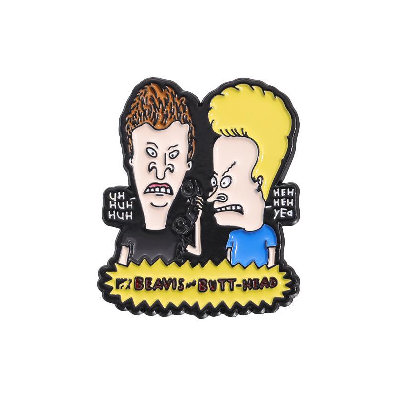 Retro Anime Enamel Pins Custom ARE YOU THREATENING ME?! Brooches Lapel Badges Funny Jewelry Gift for Kids Friends