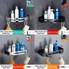Bathroom Shower Corner Shelf with Two Hooks Stainless Steel, Wall Mount Shelves
