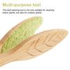 Yousheng Leaf Cleaner Clips with Magnets Natural Pinewood Leaf-Shaped Tongs Double Brush Head Long Handle Leaf Cleaner Tool