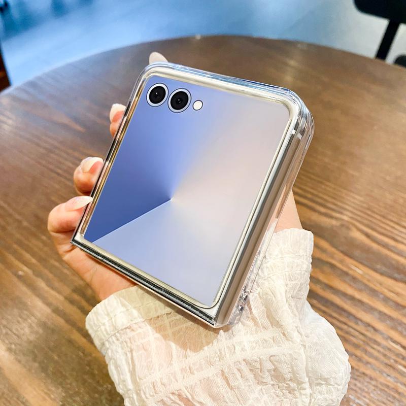 Cute Cherry Phone Case For Samsung Galaxy Z Flip 7 6 5 4 3 For Samsung Flip7 Flip6 Shockproof Hard Transparent Folding Cover