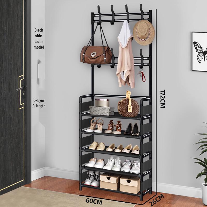 Moderner multifunktionaler Metall-Schuh- und Garderobenständer: Stand-Aufbewahrung, schlicht, minimalistisch für Schuhe und Kleidung