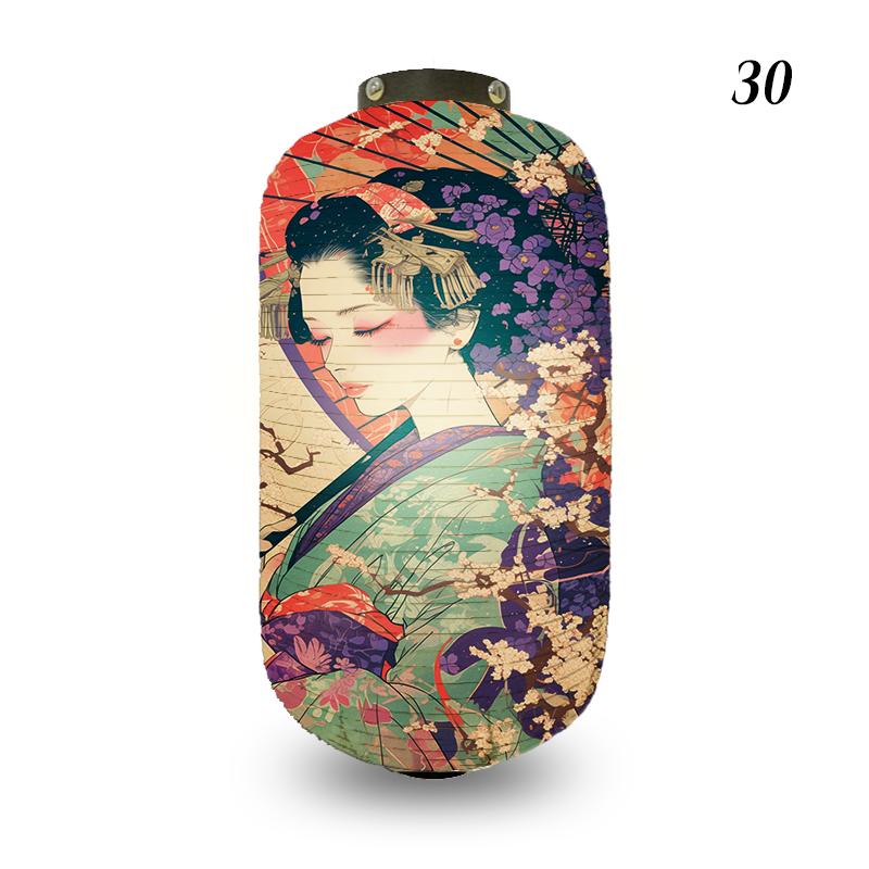 Traditional Style Cloth Lantern Japan Ukiyo-e Geisha Painting Lanterns Izakaya Sushi Shop Restaurant Party New Year Decoration