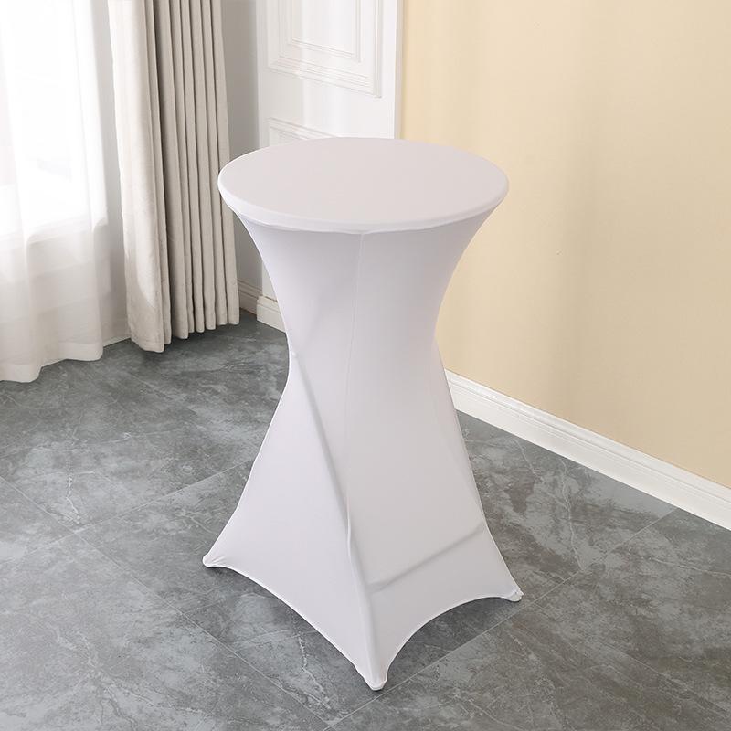 High-End Elastic Table Cover for Banquets & Weddings - Round Cocktail and Bar Skirt