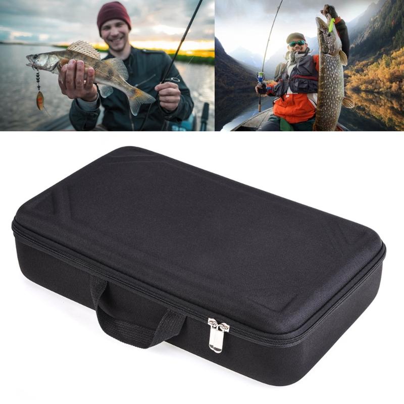 Portable Fishing Reel Box Outdoor Fish Hook Container  Portable Fishing Accessory Bag Water Drop Wheel Storage Container