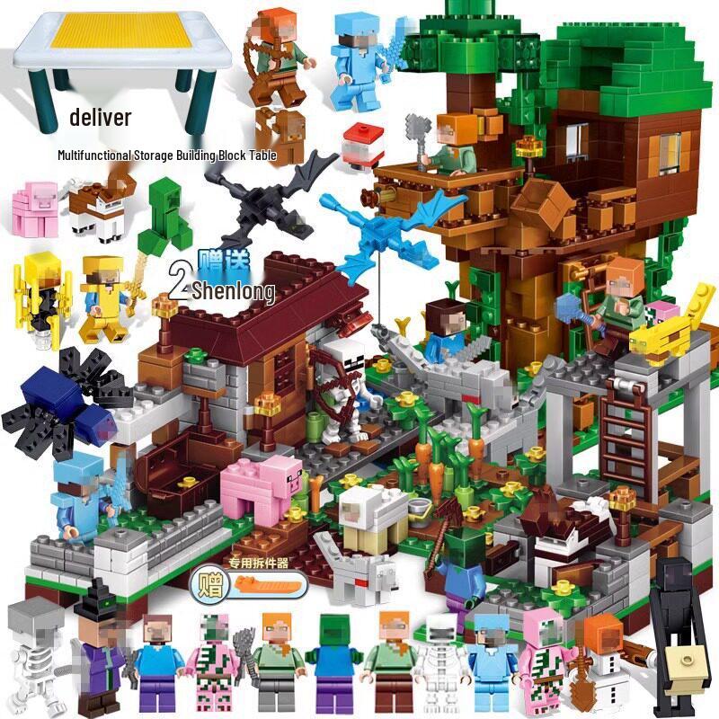 Minecraft Steve's Treehouse Adventure Set - Building Blocks Toy for Kids