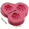 1pc, Three Rose Flower Mold, Clay Craft Mold, Candle Aroma Crystal Drip Resin Mold