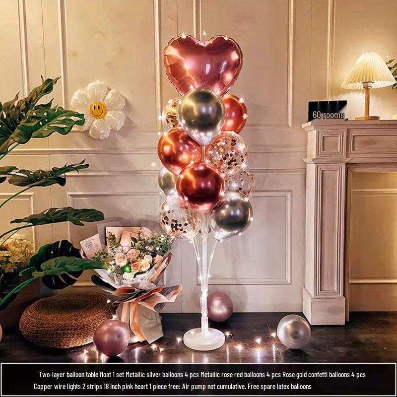 Luminous Balloon Floor Stand for Events: Birthday, Wedding, Anniversary, Party, and More.