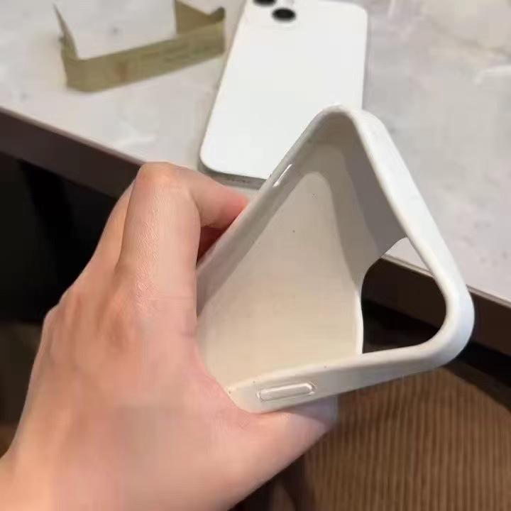 Simple and Fashionable Wheat Shell Suitable for Apple Iphone16 15 14 13 12 11 Anti Fall Couple Pure Color