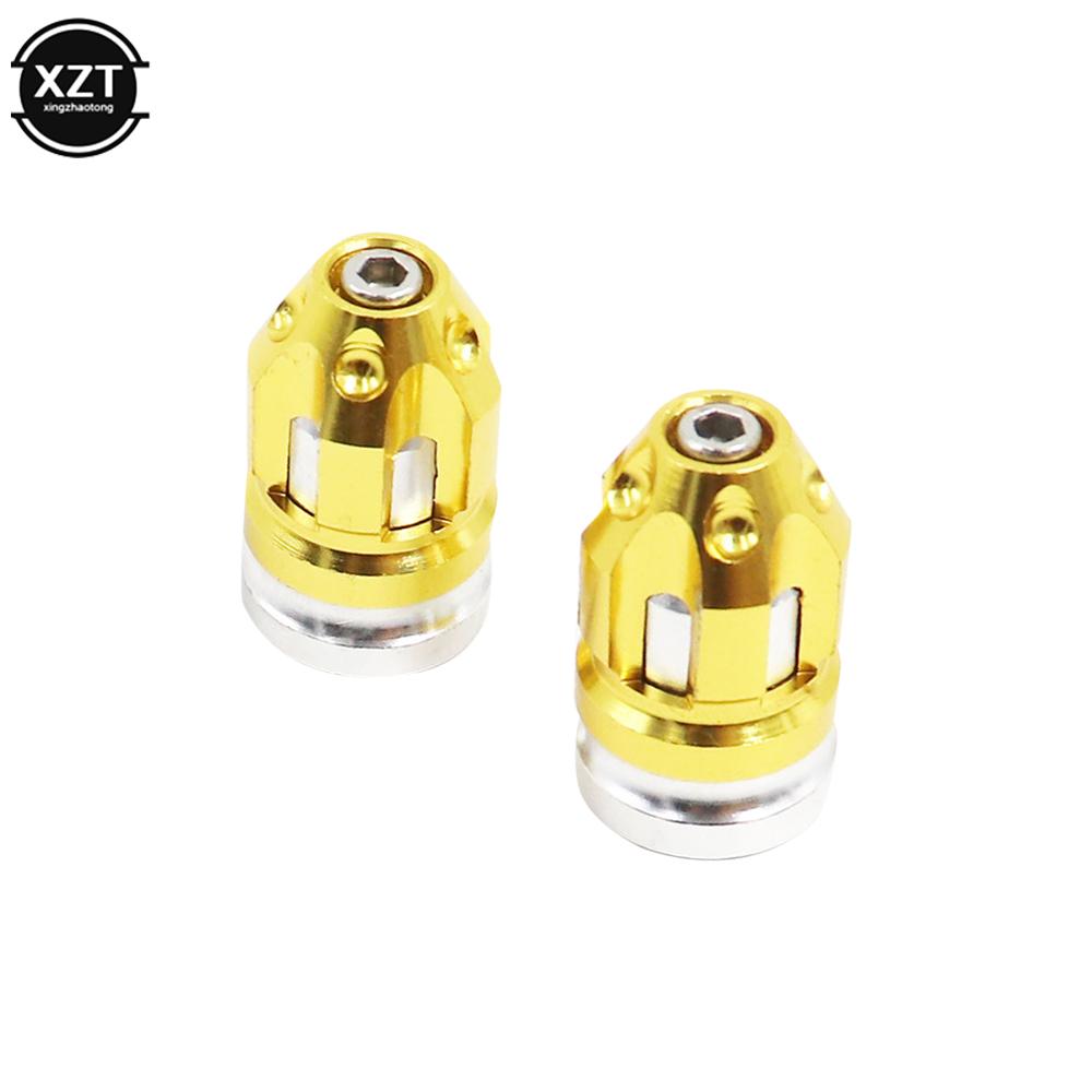 2pcs Aluminum Alloy Tire Valve Caps Automobile Tire Caps Anti-Leak Valve Suitable For Motorcycles Car Bicycles