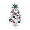 Tree Pin Colorful Rhinestones Merry Christmas Brooch for Xmas Party Women Gir
