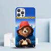 Cute P-PaddingtonS Bear Soft Cover for iPhone 16 17 Air 15 14 Pro Max 16E Phone Case 13 Mini 12 11 7 SE 8 Print Pattern Fit Case