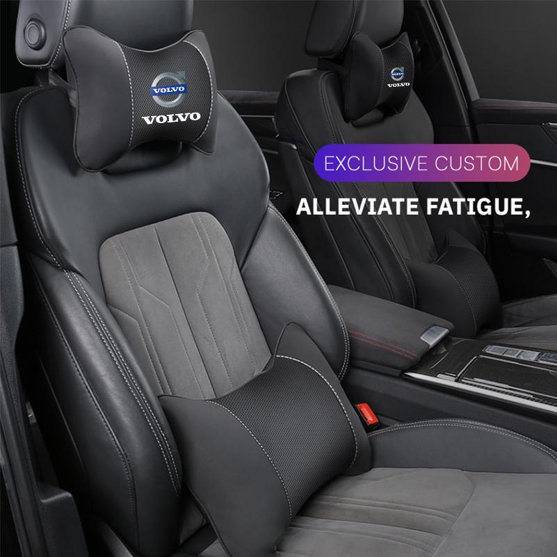 Qsvmh6 1Pcs Car Seat Headrest Auto Logo Neck Pillow For Volvo XC90 XC60 V50 S60 V70 V60 V40 S90 Olestar AWD XC40 S80 T6 V90