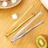 huaqianguhh Stainless Steel Ice Clamp, with Anti-Slip Serrated, Multi Purpose Serving Utensil, for Cubes Sugar Coffee Bar Use