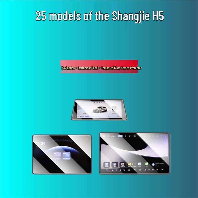 Tempered Glass Screen Protectors for Shangjie H5 Console – Interior Decor and Car Modification Accessories