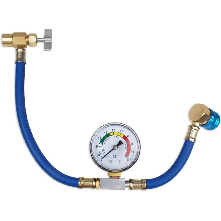 

BACOENG R1234YF Refrigerant Charge Hose Kit with Gauge, 1234yf Recharge Kit with 1/2 Self-Sealing Can Tap Opener and Quick Coupler, for Auto Air R134a