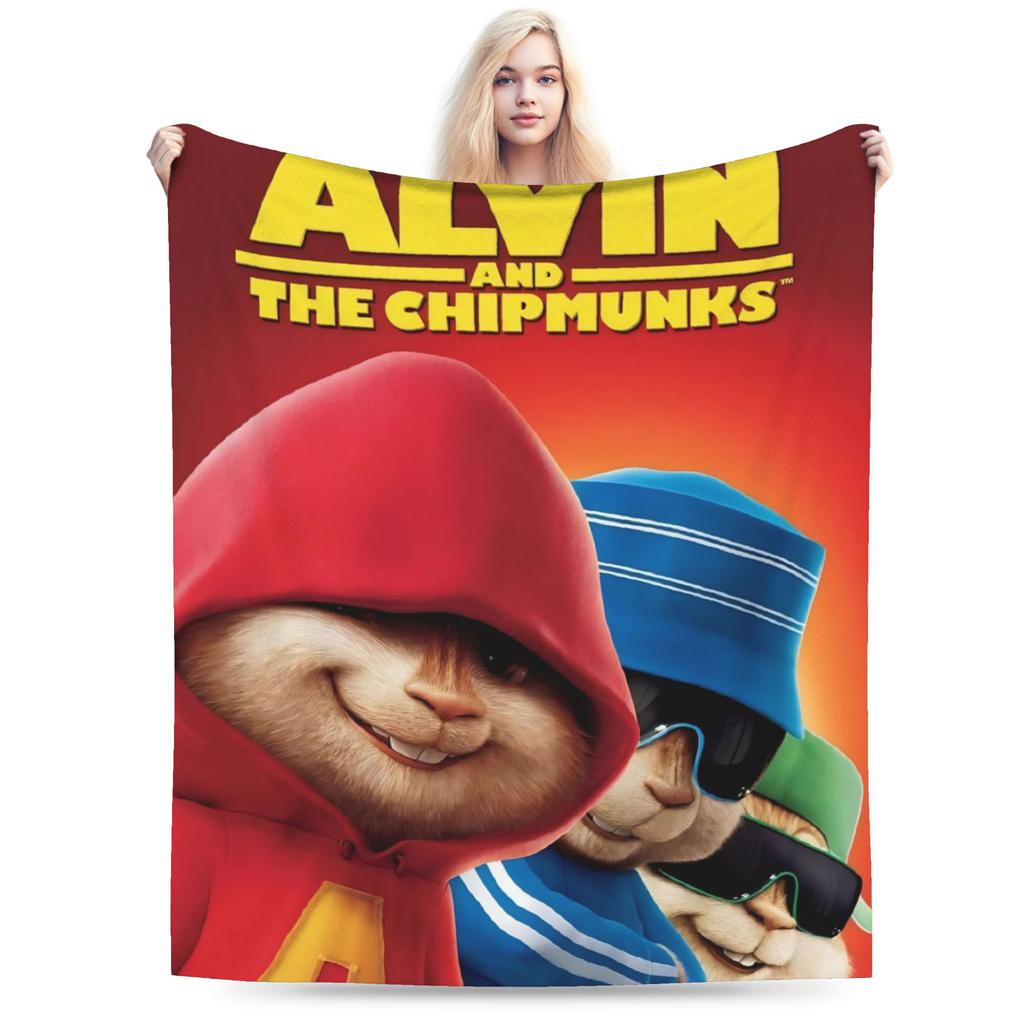Super měkká deka Alvin a Chipmunkové Prémiový flanelový fleece Lehká přikrývka Teplé plyšové deky pro všechna roční období