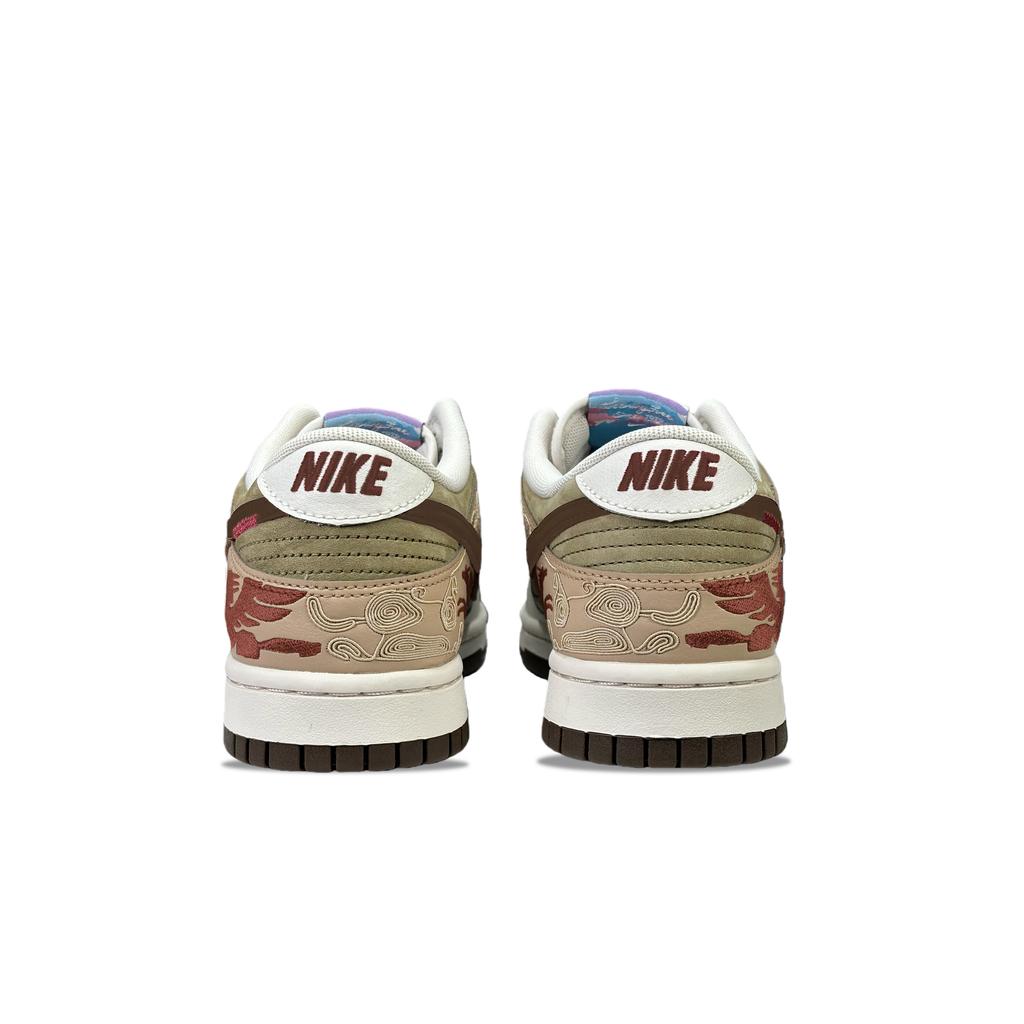 Nike Dunk YDCC Red Horse, Nákupní taška Nízké Skateboardové boty Unisex Béžová Hnědá IQ1118-220(Team501-LD)