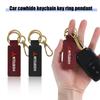 cwvc7 1pcs Metal Leather Keychain Ring Zinc Alloy Chain Key For Mitsubishi Lancer 10 Xpander Pajero 4 Montero V73 Triton Evolution Evo