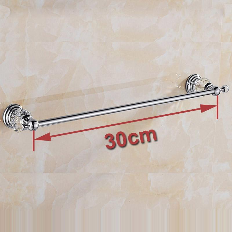 60cm Bathroom Single Towel Bar Towel Rack Towel Holder Solid stainless steel Chrome Crystal Decoration Bathroom Accessories