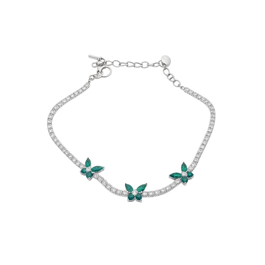 Elegant French Minimalist Zircon Butterfly Bracelet - Luxury Fashion Jewelry with Exquisite Design