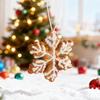 Christmas Ornaments 3D Foam Gingerbread/Star/Candy Cane Christmas Decoration Sticky Powder Hanging Decor for Xmas Tree