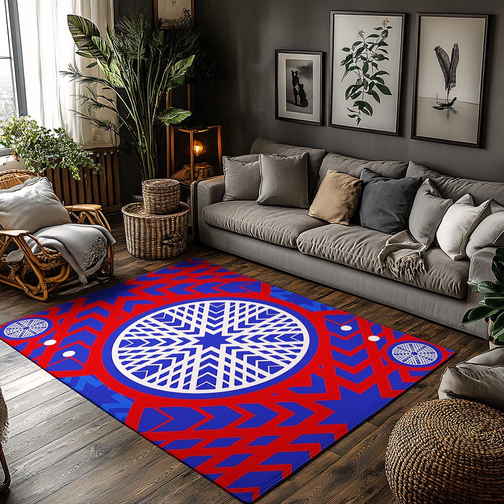 

Tribal Area Rug Non-Slip Doormat Modern Geometric Pattern Floor Mat Living Room Bedroom Decor Home Accent Entrance Mats 50x80cm