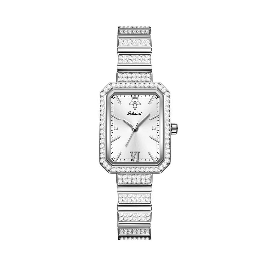 Fashion Womens Diamond Bracelet Watches Square Dial Waterproof Quartz Watch for Ladies
