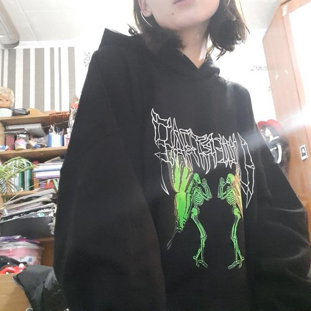 sparkly skeleton moletom com capuz