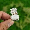 Natural Rainbow Moonstone Gemstone 925 Silver Promise Ring Size 7.75 For Girls