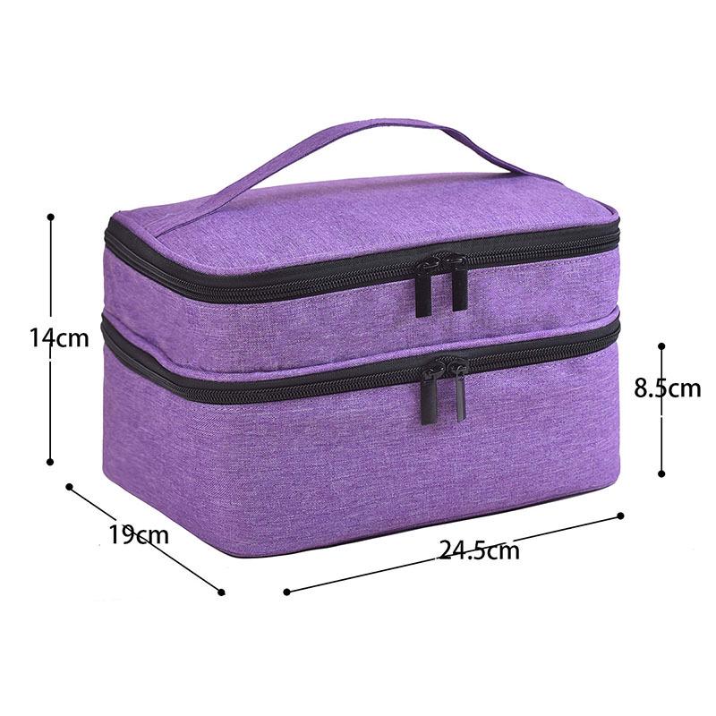 Nagellack & Ätherisches Öl Doppelschicht-Organizer-Tasche - Tragbar, Großes Fassungsvermögen, Handheld-Aufbewahrung für Lippenstift & mehr