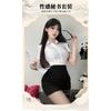 Domila Sexy Secretary Uniform Suit Seduction Hips Passion Nightclub Female White Collar Pure Desire Cosplay
