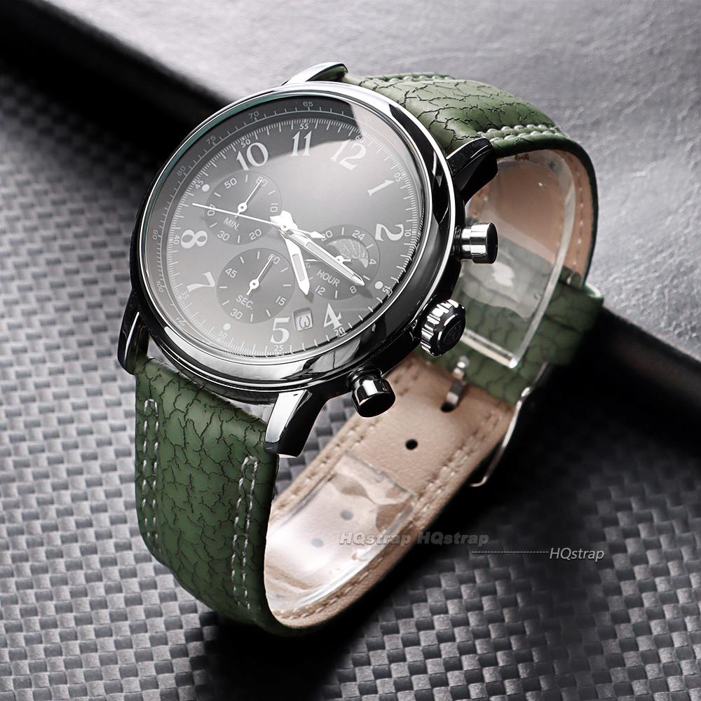 18mm 20mm 22mm Leather Watch Bands for Men Women Universal Handmade Watch Strap Business Replacement Watchband for Seiko