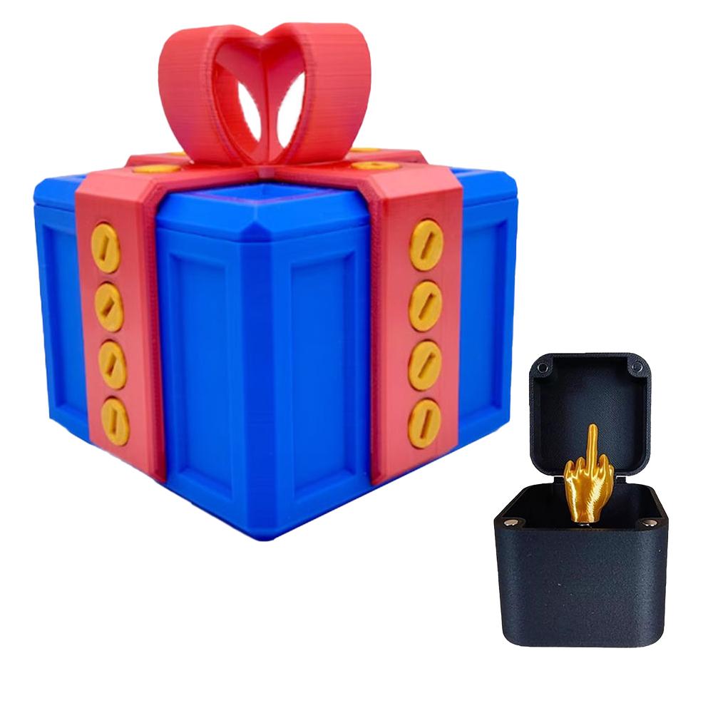 Lustiges Streichgeschenk Mittelfinger Neuheit Weihnachtsgeschenk Erwachsenenspielzeug Überraschung Pop-Up-Box mit Schrauben Nerviges Geschenk für Freunde