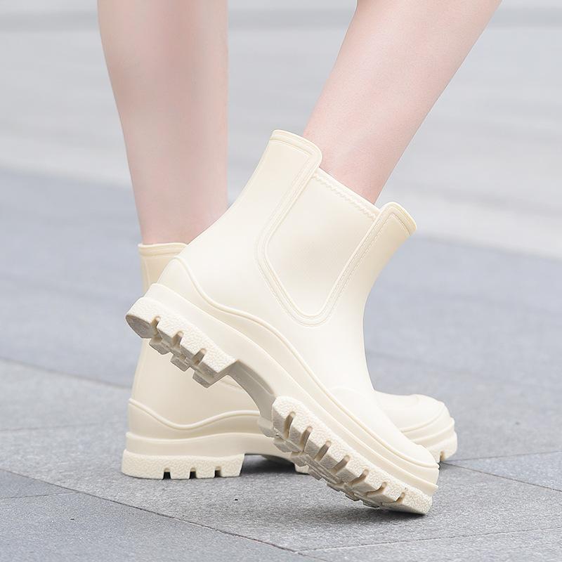 Women's Fashion British Style Waterproof Rain Boots