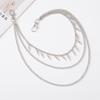 Punk-Stil Geometrische Mehrschichtige Taillenkette mit Nieten - Hip Hop Denim Accessoire für Männer und Frauen