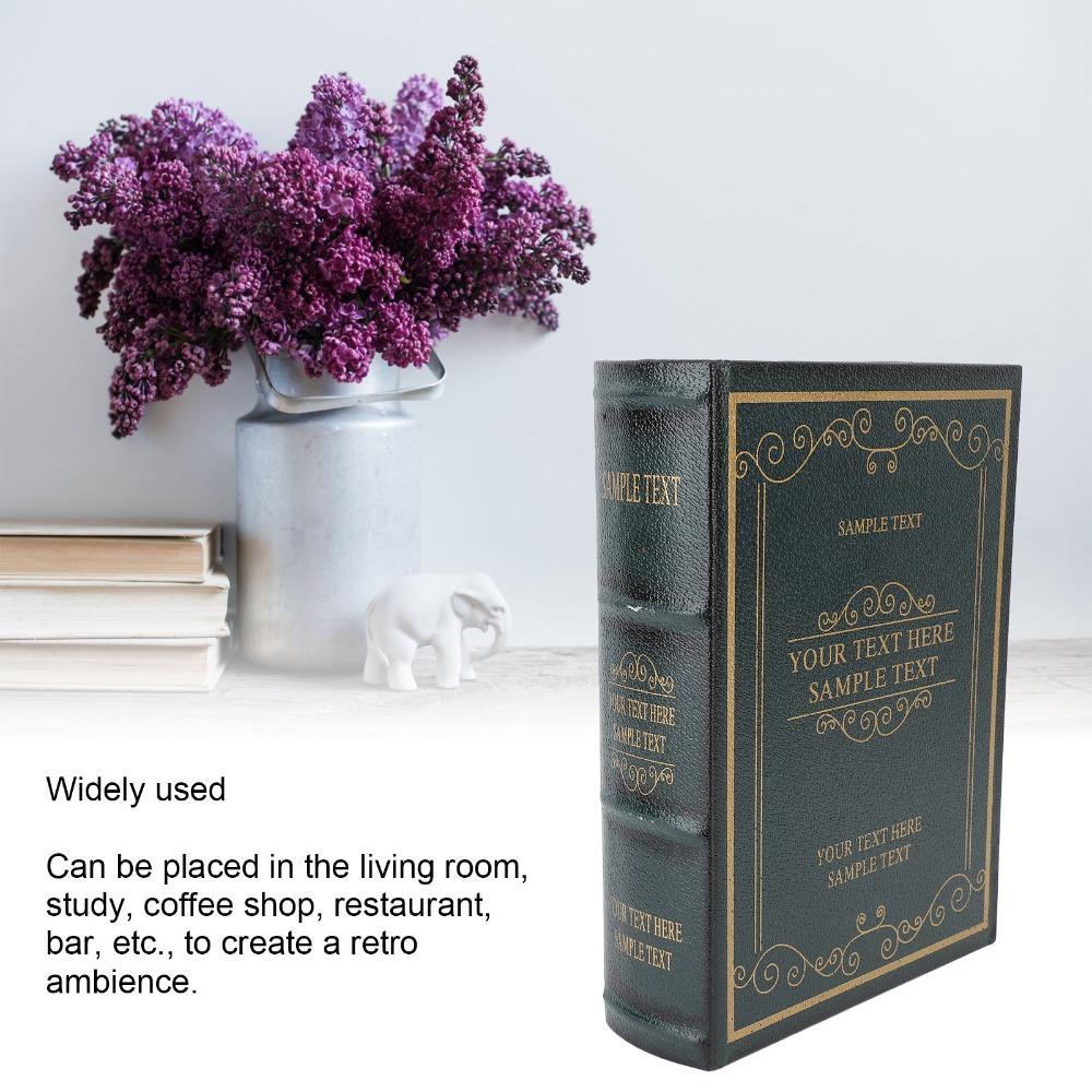 Book Shaped Decorative Book Box Leather Texture Antique Book Box Photography Prop