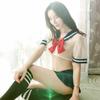 Sex Underwear Sexy Cute Split Female JK Uniform Transparent Pure Desire Sailor Uniform Suit