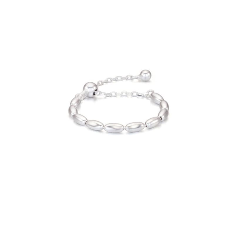 eenie beenie silver unique ball chain ring (adjustable size)