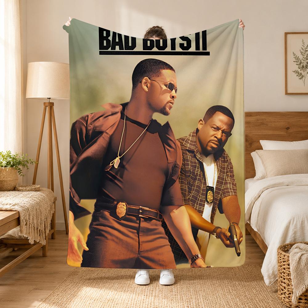Bad Boys Movie Throw 240g flannel blanket, suitable for sofas, beds, offices, exquisite gift blankets 75cmx90cm