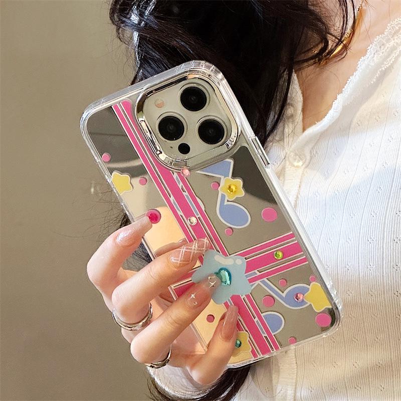 Zhitai iPhone Case: Compatible with 13 Pro, 14, 15, 16; Features: Three-in-One Mirror & Bracelet, Fits Apple Models 12 and 78.