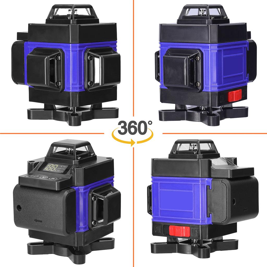 Multifunctional 4D 16 Lines Laser Level 3 degrees  Selfleveling Machine USB Rechargeable Lithium Battery