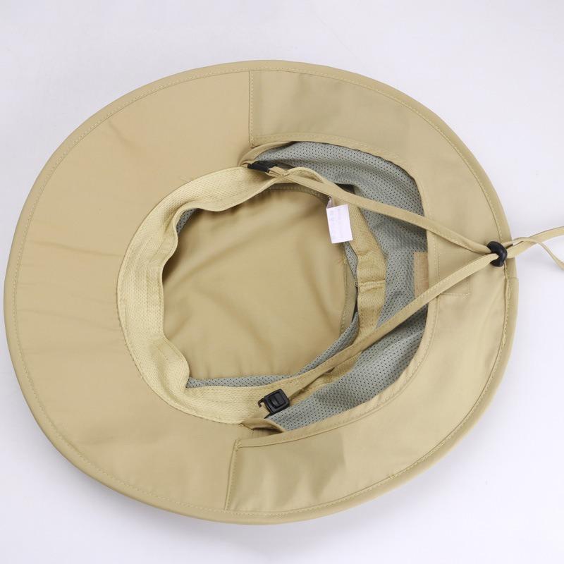Outdoor sun hat Children's quick-drying breathable eaves sun protection bucket hat can store neck protection shawl hat
