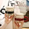 French Retro Ceramic Cup Office Water Cup High Value Mug Home Dormitory Coffee Cup Couple Cup Men